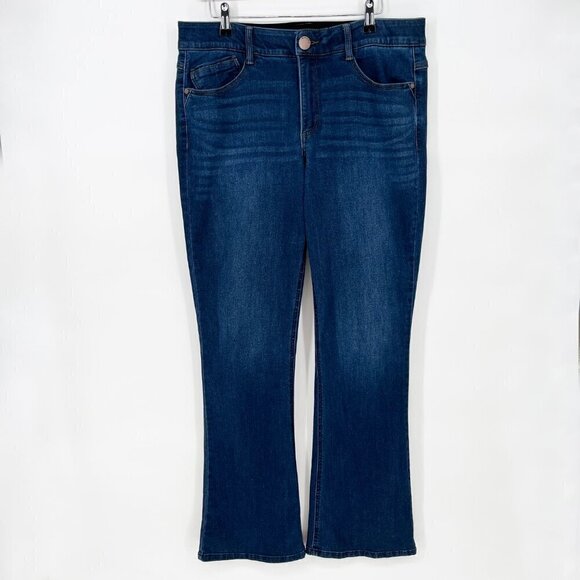 Democracy "Ab" solution Itty Bitty Indigo Jeans Mold Hold Slimming Plus 14 NWOT - Picture 1 of 7